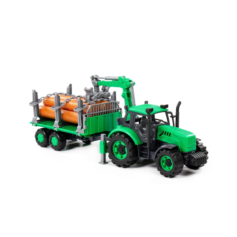 Tractor cu remorca lemne - Progresso, 40x11.5x17 cm, Polesie - imagine 6