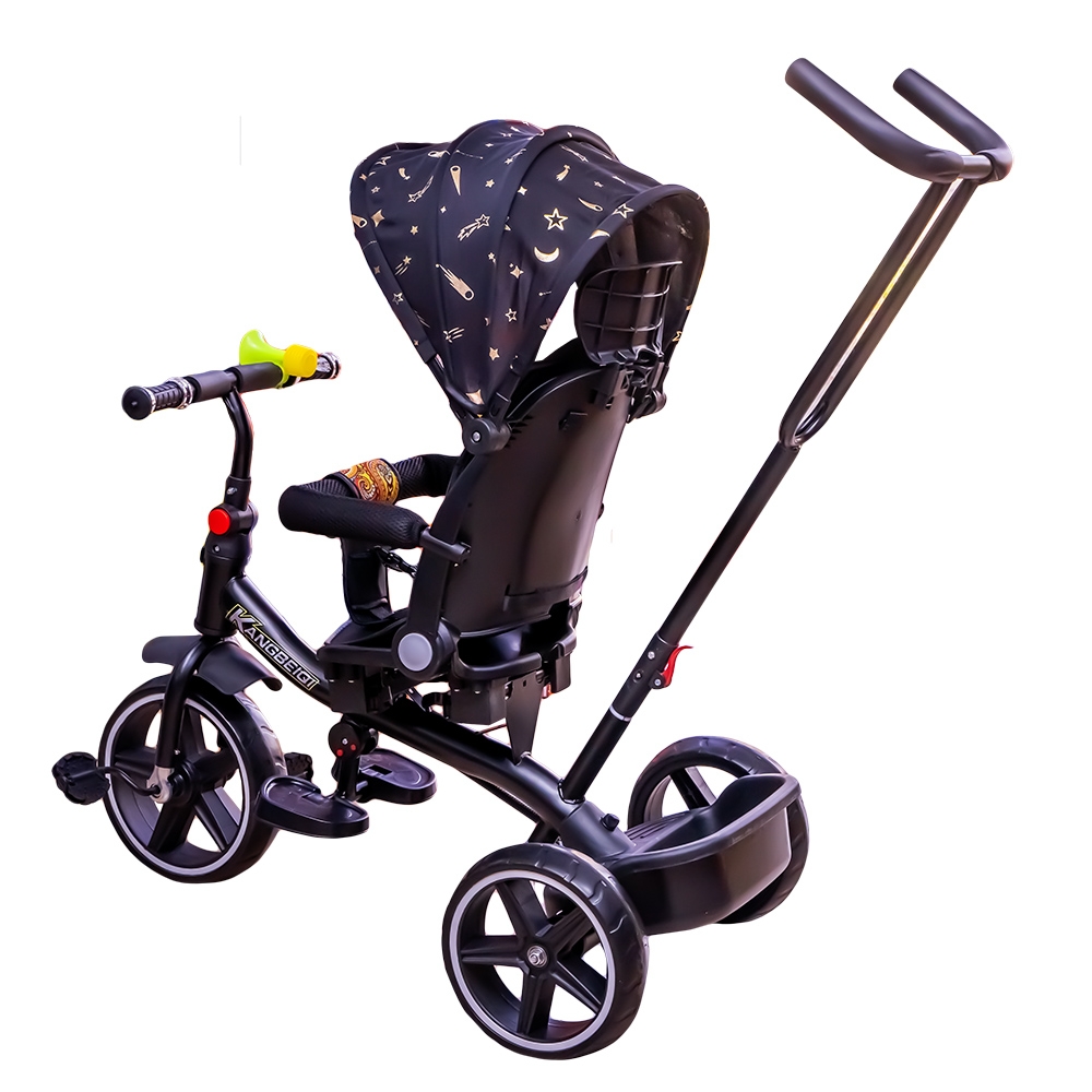 Tricicleta cu pedale, maner si parasolar - imagine 3