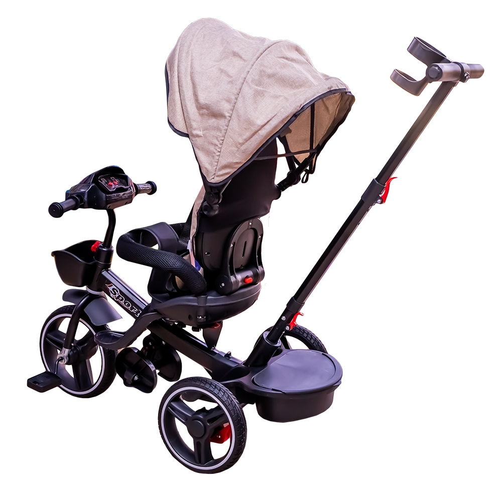 Tricicleta cu pedale, maner si parasolar - imagine 2