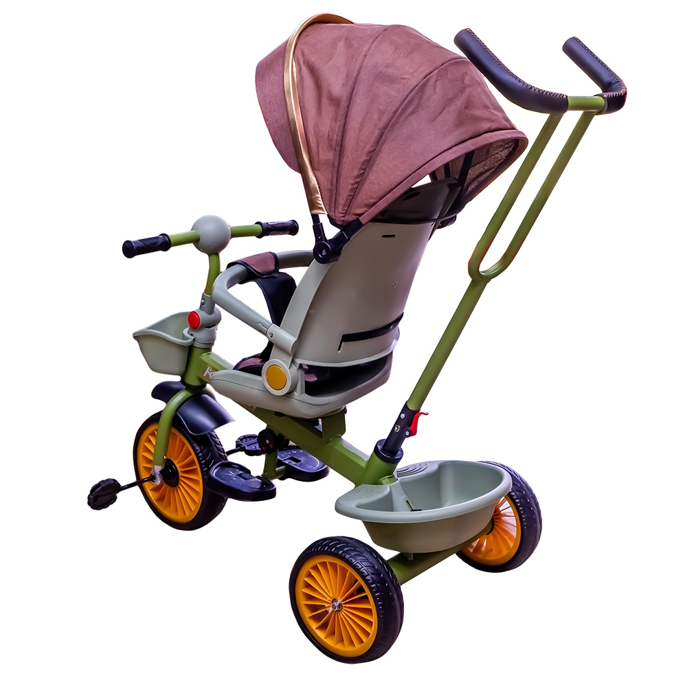 Tricicleta cu pedale, maner si parasolar - imagine 5