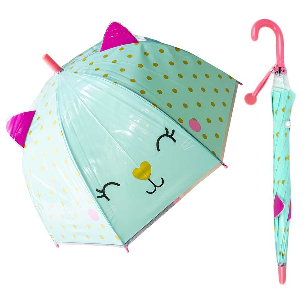 Umbrela copii, cu desene, Animalute, 70 cm - imagine 2