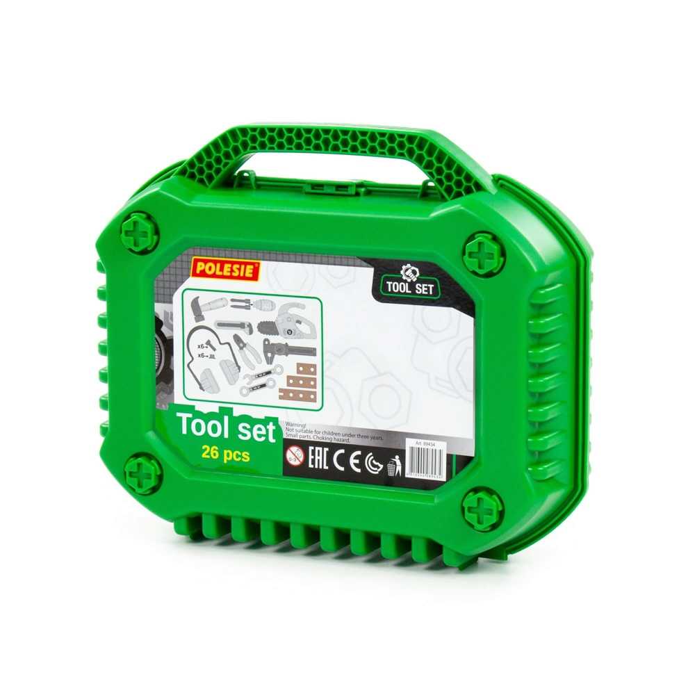 Unelte in gentuta, 26 piese/set, 32x19,5x26 cm - Polesie - imagine 6