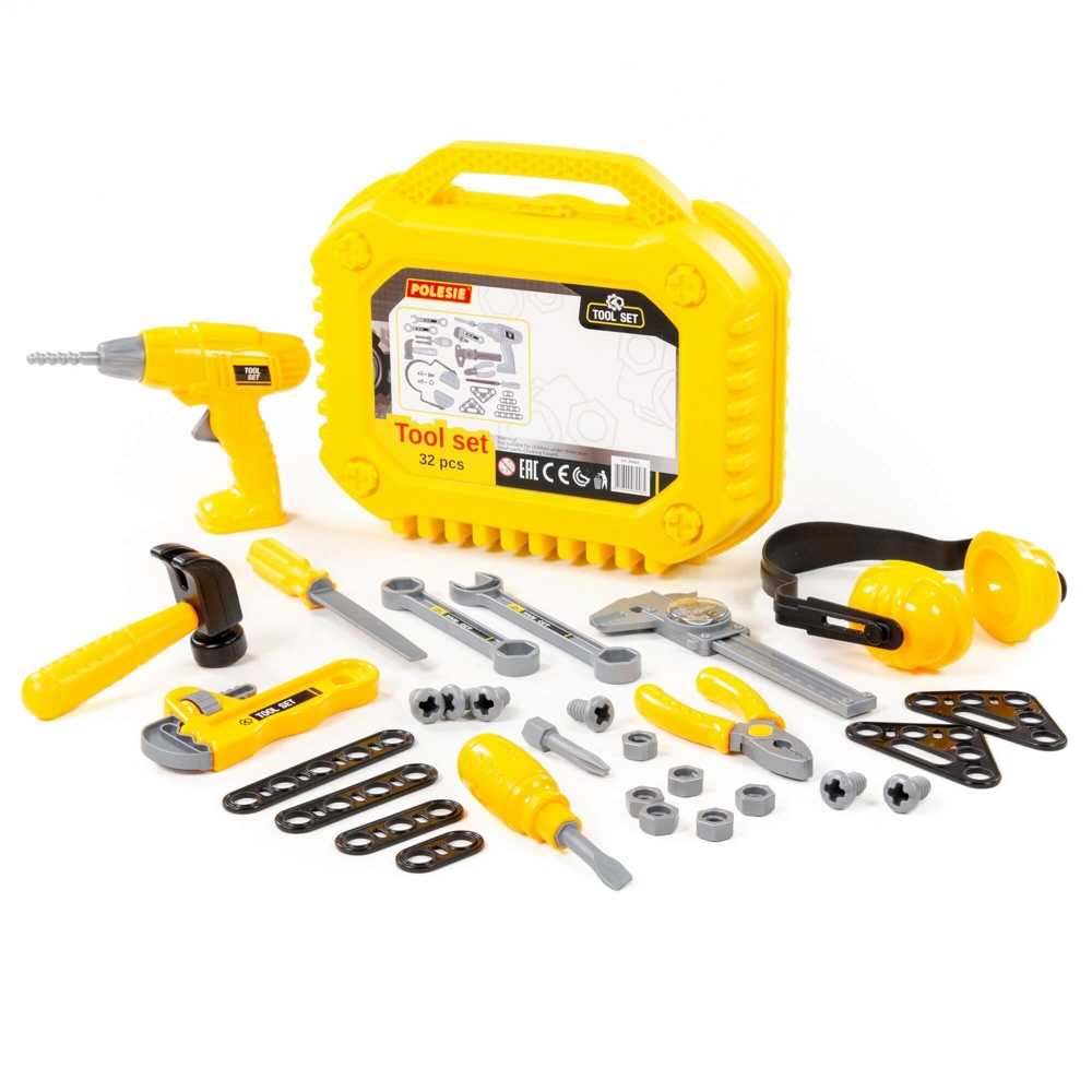 Unelte in gentuta, 32 piese/set, 32x19,5x26 cm - Polesie - imagine 2